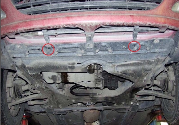 Cache sous moteur et de la boîte de vitesse Peugeot 406