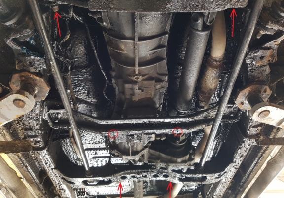 Cache de protection de la boîte de vitesse Nissan Terrano II 