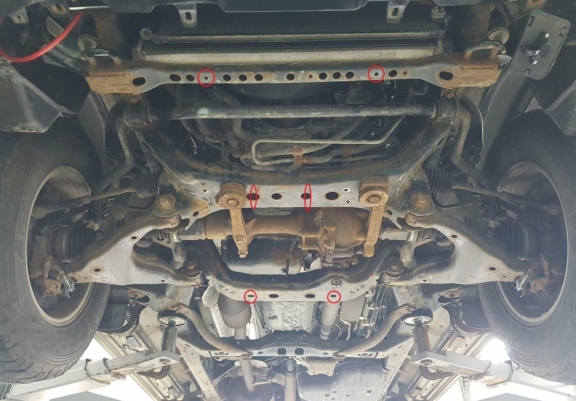 Cache sous moteur et de la radiateur Toyota Land Cruiser J120