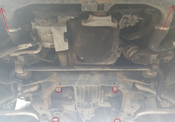 Cache sous moteur et de la radiateur VW Passat B5.5