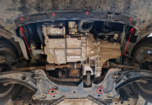 Cache sous moteur et de la boîte de vitesse Ford Puma