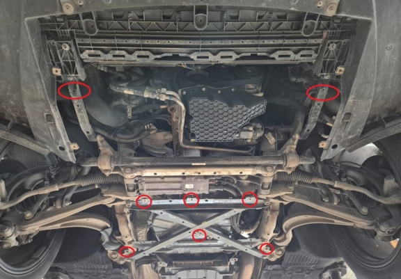 Cache sous moteur et de la radiateur Porsche Macan