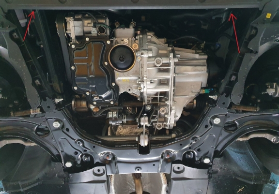 Cache sous moteur et de la boîte de vitesse Mitsubishi Colt