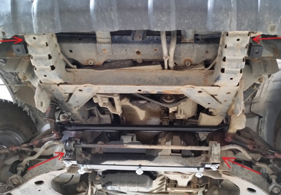 Cache sous moteur et de la radiateur Nissan Navara D22