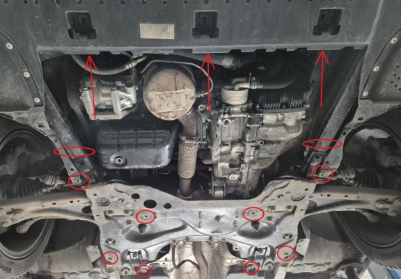 Cache sous moteur et de la radiateur Citroen c4
