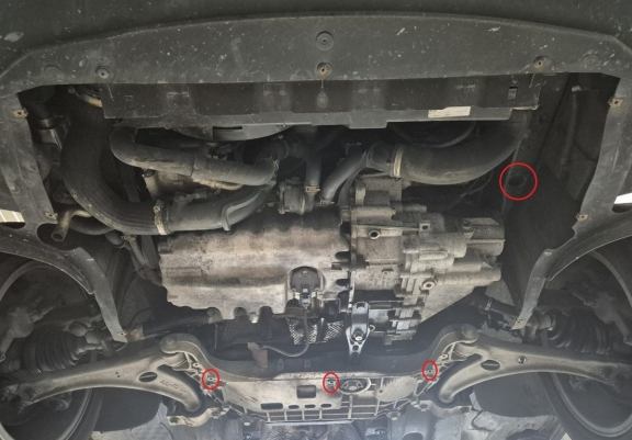 Cache sous moteur et de la boîte de vitesse Volkswagen Sharan