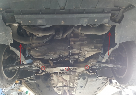 Cache sous moteur et de la boîte de vitesse VW Passat CC