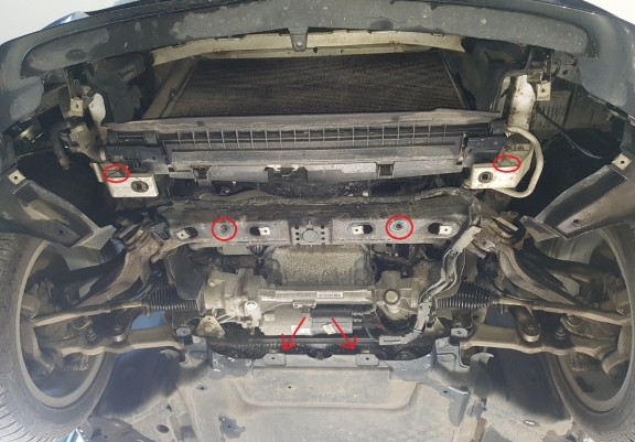 Cache sous moteur et de la radiateur Mercedes C-Class W205 4x4