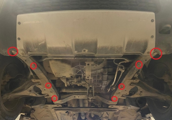 Cache sous moteur et de la boîte de vitesse en aluminium Dacia Duster