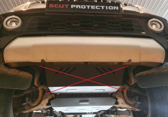 Cache sous moteur et de la boîte de vitesse Fiat Fullback