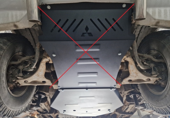 Cache de protection de la boîte de vitesse Mitsubishi Pajero 3 (V60, V70) Vers. 2.0
