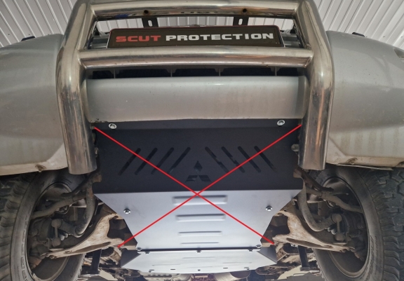 Cache de protection de la boîte de vitesse Mitsubishi Pajero 3 (V60, V70) Vers. 2.0