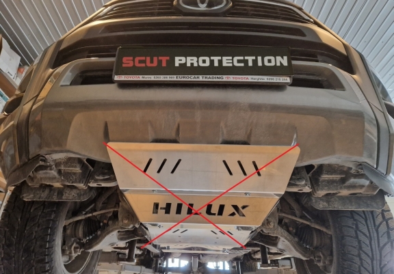 Cache de protection aluminium de la boîte de vitesse Toyota Hilux Revo