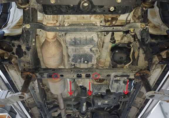 Cache de protection aluminium de la boîte de vitesse Toyota Hilux Revo