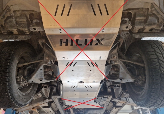 Cache de protection aluminium de la boîte de vitesse Toyota Hilux Revo
