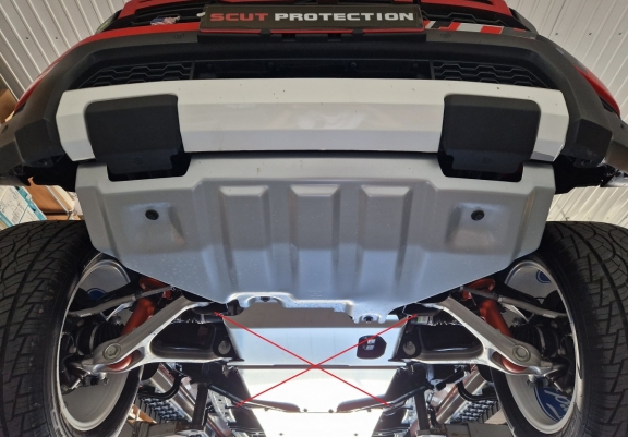 Cache de protection de transfert  Ford Ranger Raptor - Aluminium