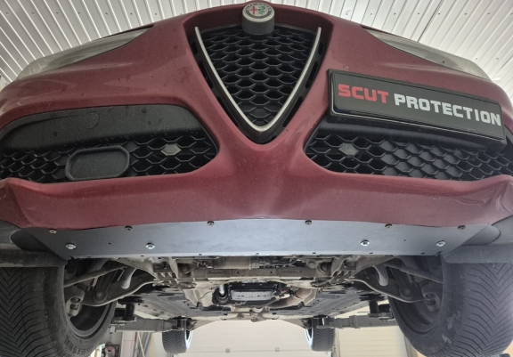 Cache sous moteur et de la boîte de vitesse en aluminium Alfa Romeo Stelvio