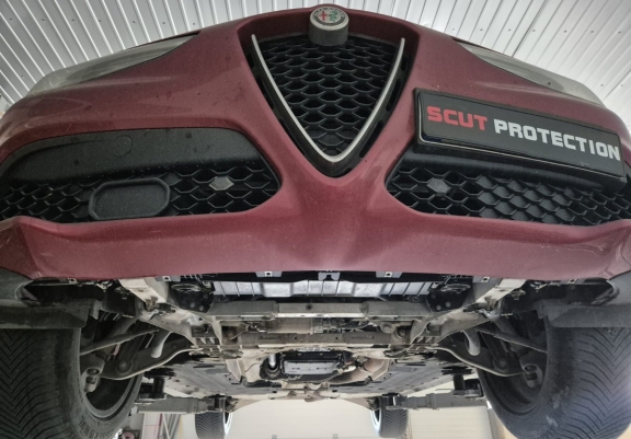 Cache sous moteur et de la boîte de vitesse en aluminium Alfa Romeo Stelvio
