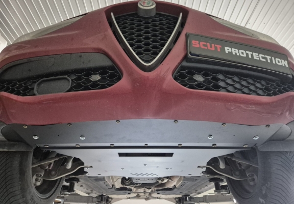 Cache sous moteur et de la boîte de vitesse en aluminium Alfa Romeo Stelvio