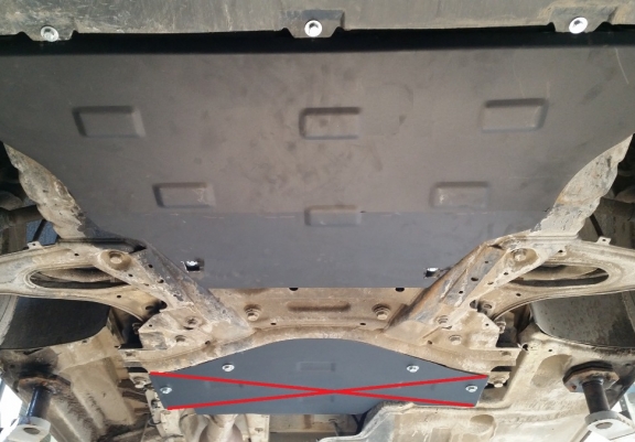 Cache sous moteur et de la boîte de vitesse Mercedes Vito W447 4x2, 1.6 D