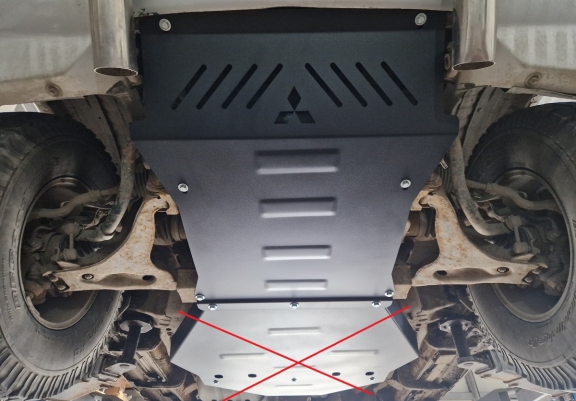 Cache sous moteur et de la radiateur Mitsubishi Pajero 3 (V60, V70) Vers 2.0