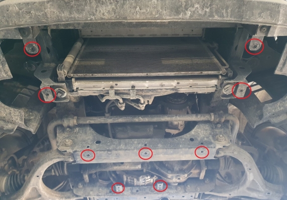 Cache sous moteur et de la radiateur SsangYong Rexton