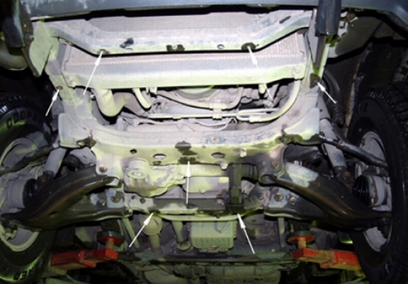 Cache sous moteur et de la radiateur Toyota Land Cruiser J100