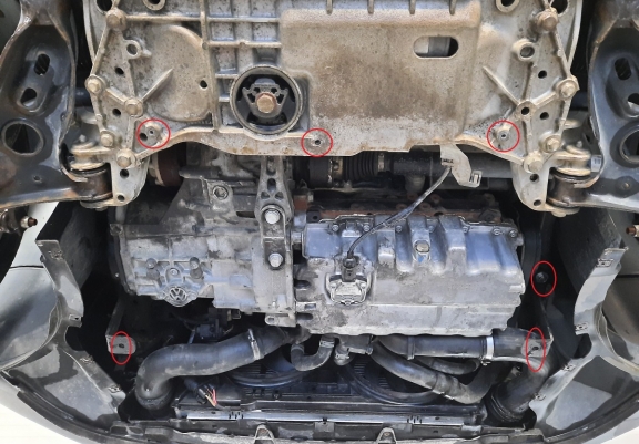 Cache sous moteur et de la boîte de vitesse en aluminium Seat Toledo 3