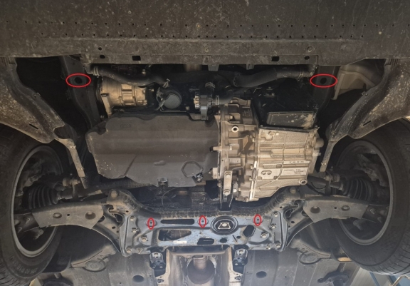Cache sous moteur et de la boîte de vitesse en aluminium VW Golf 7