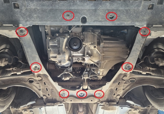 Aluminium cache sous moteur et de la boîte de vitesse Dacia Jogger