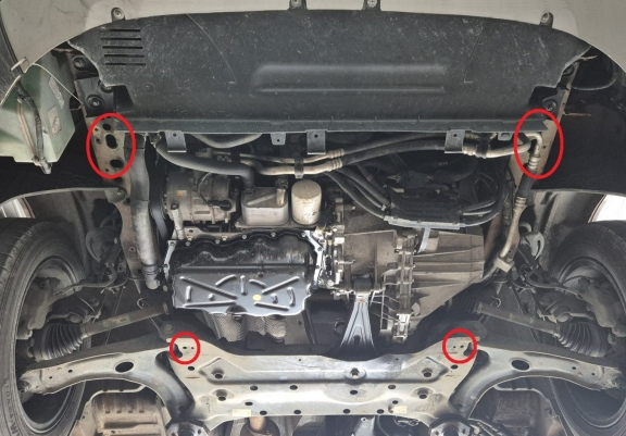 Cache sous moteur et de la boîte de vitesse en aluminium Ford Transit Custom - FWD