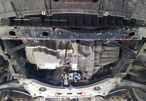 Cache sous moteur et de la boîte de vitesse Nissan Qashqai J11 Aluminium