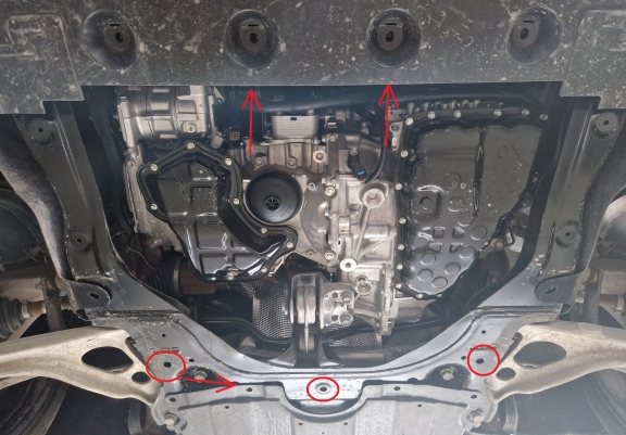 Cache sous moteur et de la boîte de vitesse Nissan X-Trail T33 Aluminium