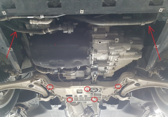 Cache sous moteur et de la boîte de vitesse en aluminium Audi Q3