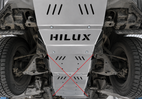 Cache de protection de radiateur Toyota Hilux Invincible - Aluminium