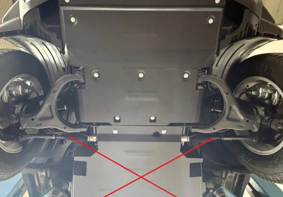 Cache sous moteur et de la radiateur KGM Musso 