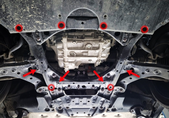 Cache sous moteur et de la boîte de vitesse en aluminium Subaru E-Outback